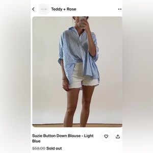 Teddy + Rose striped button up top